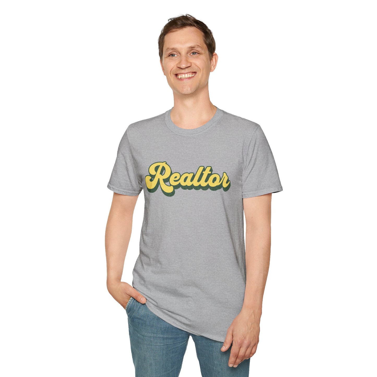 Retro Yellow Realtor - Real Estate T-Shirt