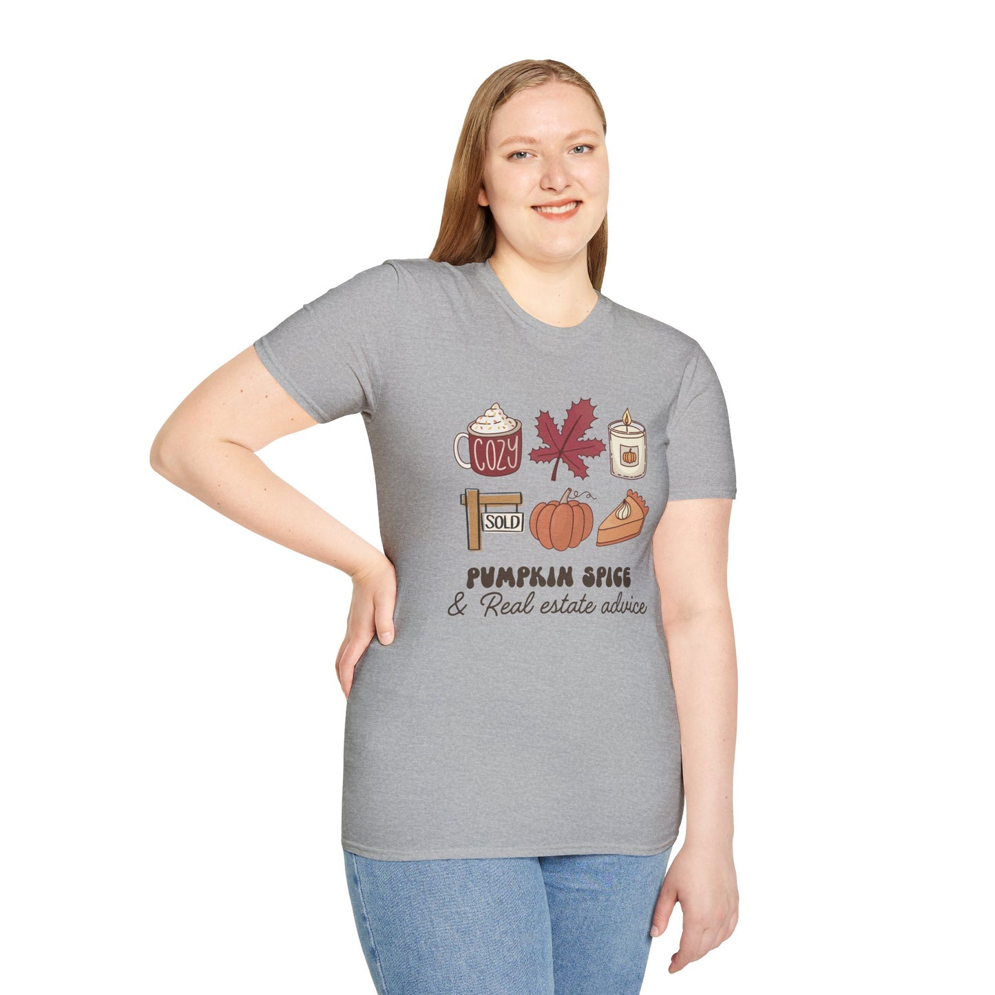Pumpkin Spice and Real Estate Advice – Fall Icons Real Estate T-Shirt
