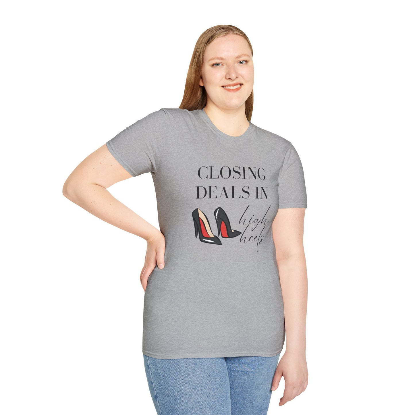 Closing Deels in High Heels - Women's Real Estate T-Shirt