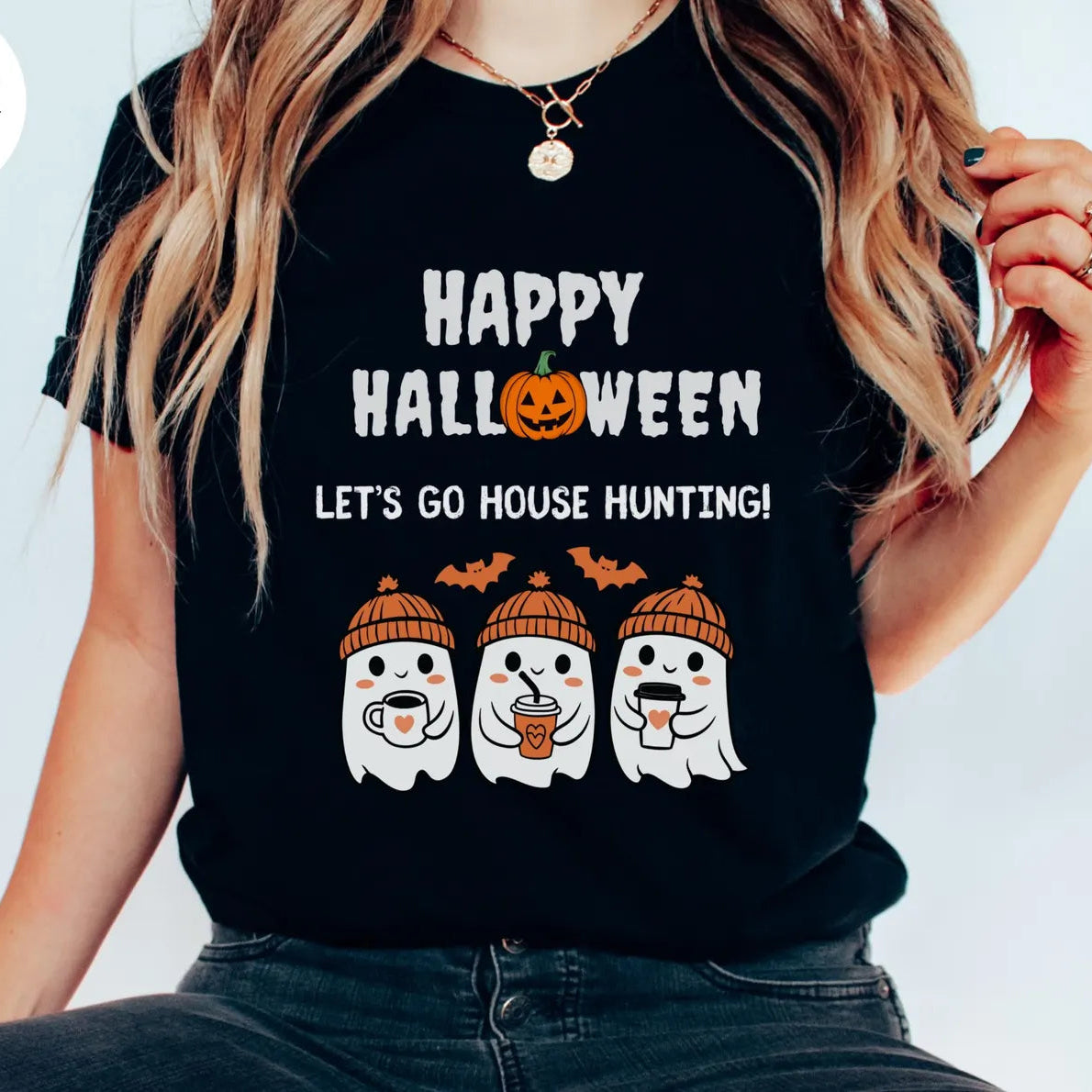 Happy Halloween Let’s Go House Hunting –Cute Ghost Real Estate T-Shirt
