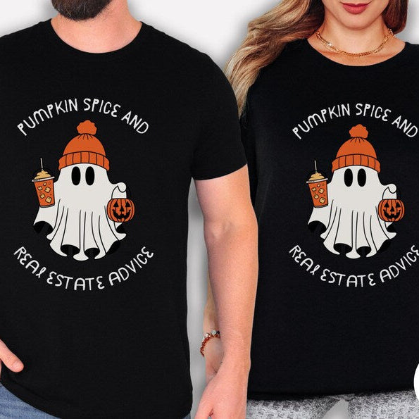Pumpkin Spice and Real Estate Advice – Halloween Real Estate T-Shirt