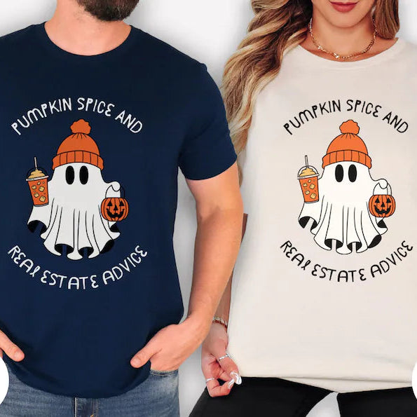 Pumpkin Spice and Real Estate Advice – Halloween Real Estate T-Shirt