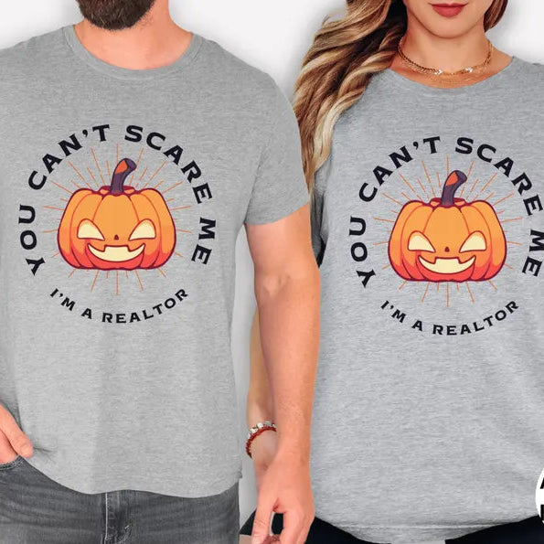 You Can’t Scare Me I’m a Realtor Pumpkin – Halloween Real Estate T-Shirt