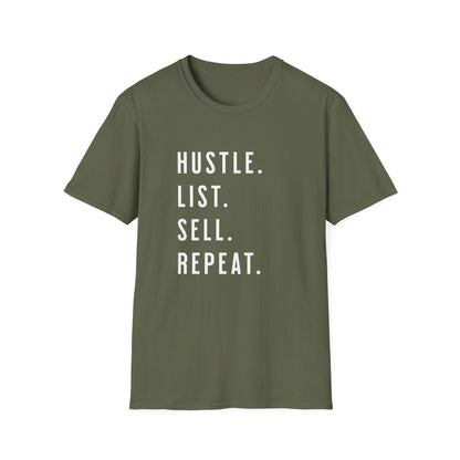 Hustle List Sell Repeat - Real Estate T-Shirt