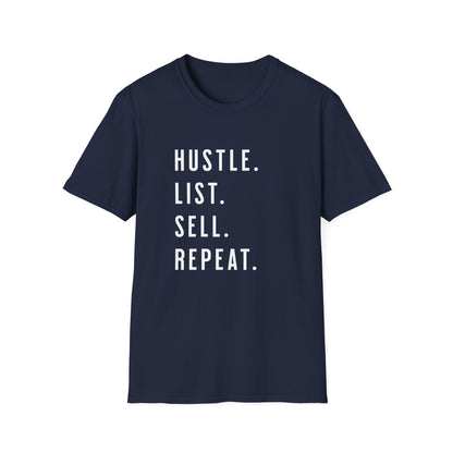 Hustle List Sell Repeat - Real Estate T-Shirt