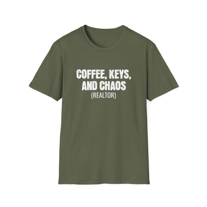 Coffee Keys Chaos - Real Estate T-Shirt