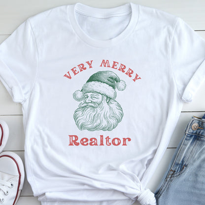 Santa Merry Realtor - Real Estate T-Shirt