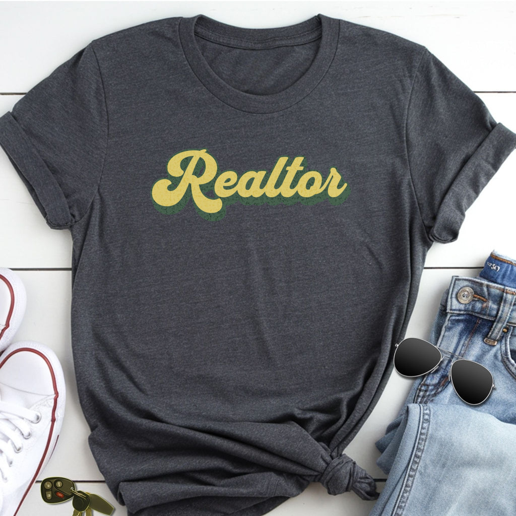Retro Yellow Realtor - Real Estate T-Shirt
