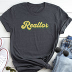 Retro Yellow Realtor - Real Estate T-Shirt