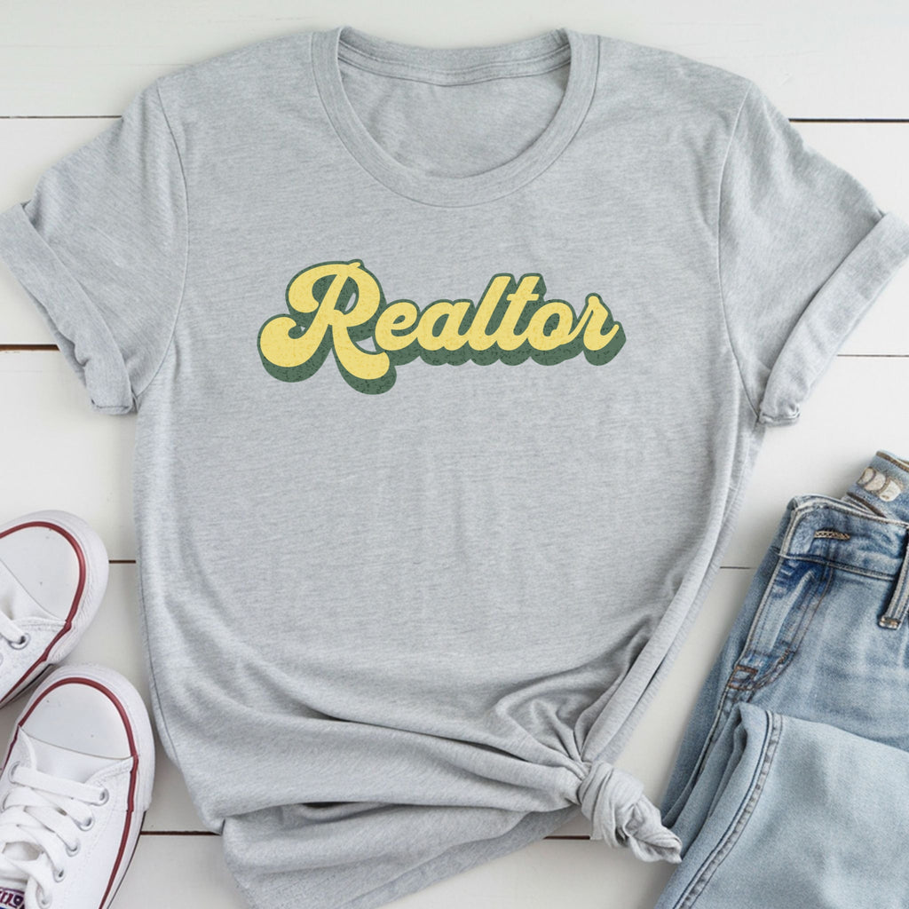 Retro Yellow Realtor - Real Estate T-Shirt