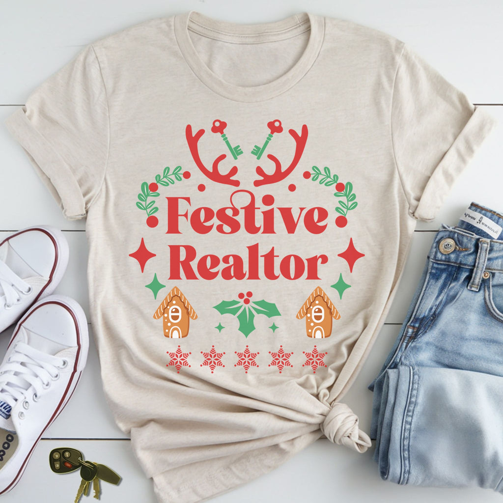 Festive Realtor Holiday Real Estate T-Shirt