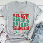 Merry and Bright Cute Holiday Real Estate T-Shirt