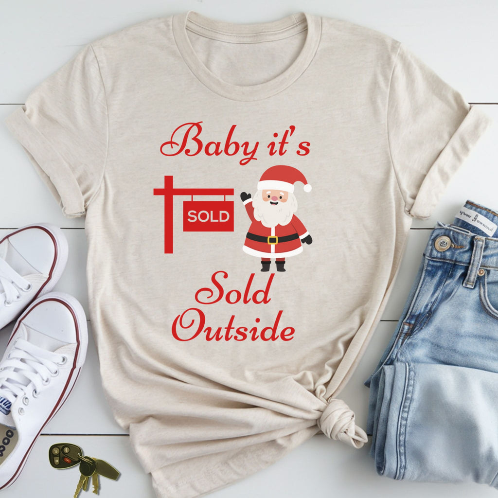 Baby It’s Sold Outside – Santa Realtor T-Shirt