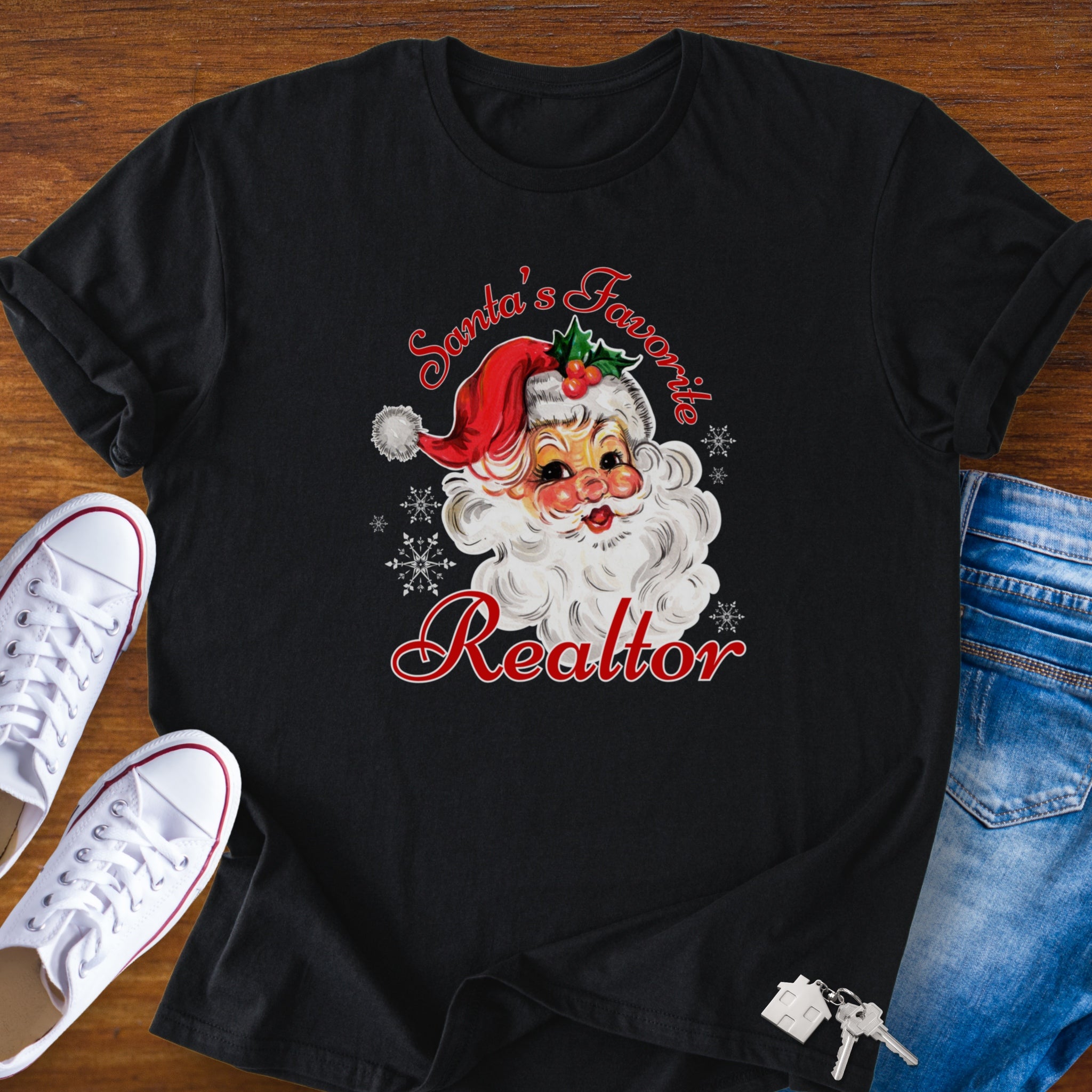 Santa’s Favorite Realtor – Vintage Christmas Realtor T-Shir