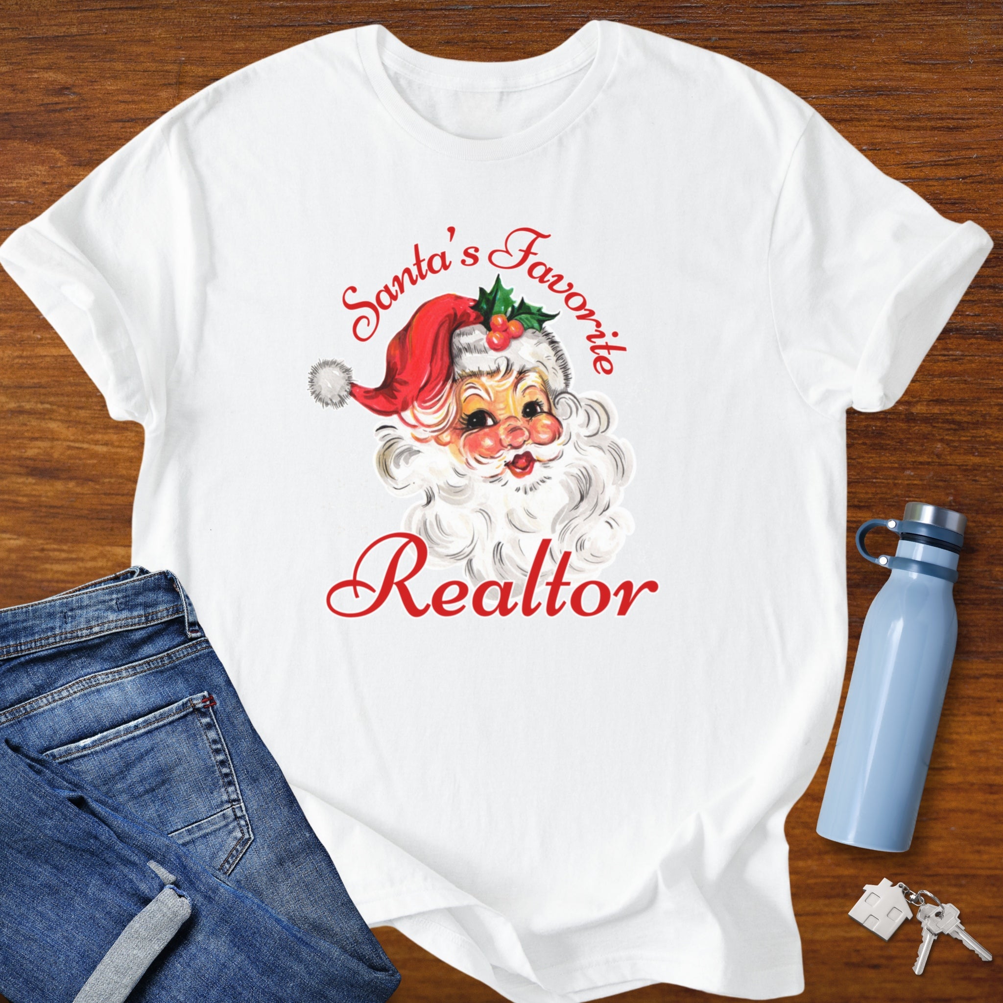 Santa’s Favorite Realtor – Vintage Christmas Realtor T-Shir