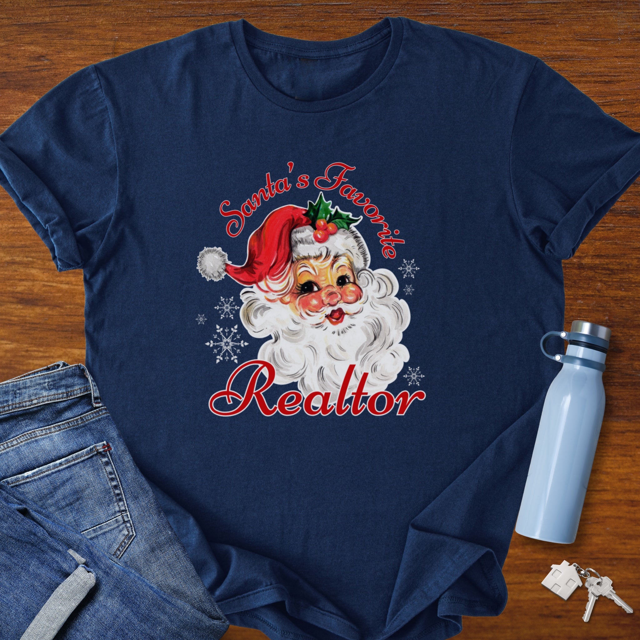Santa’s Favorite Realtor – Vintage Christmas Realtor T-Shir