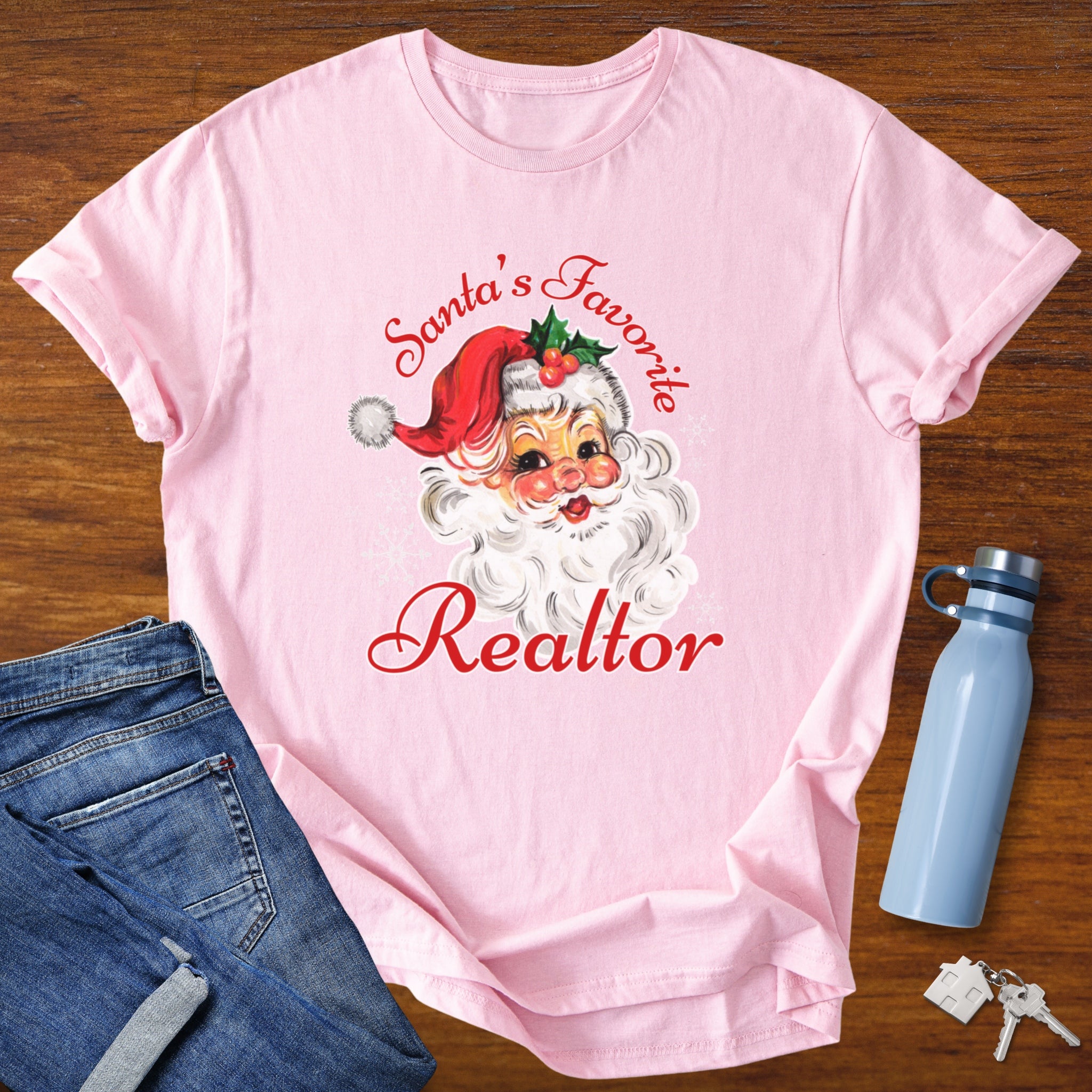 Santa’s Favorite Realtor – Vintage Christmas Realtor T-Shir