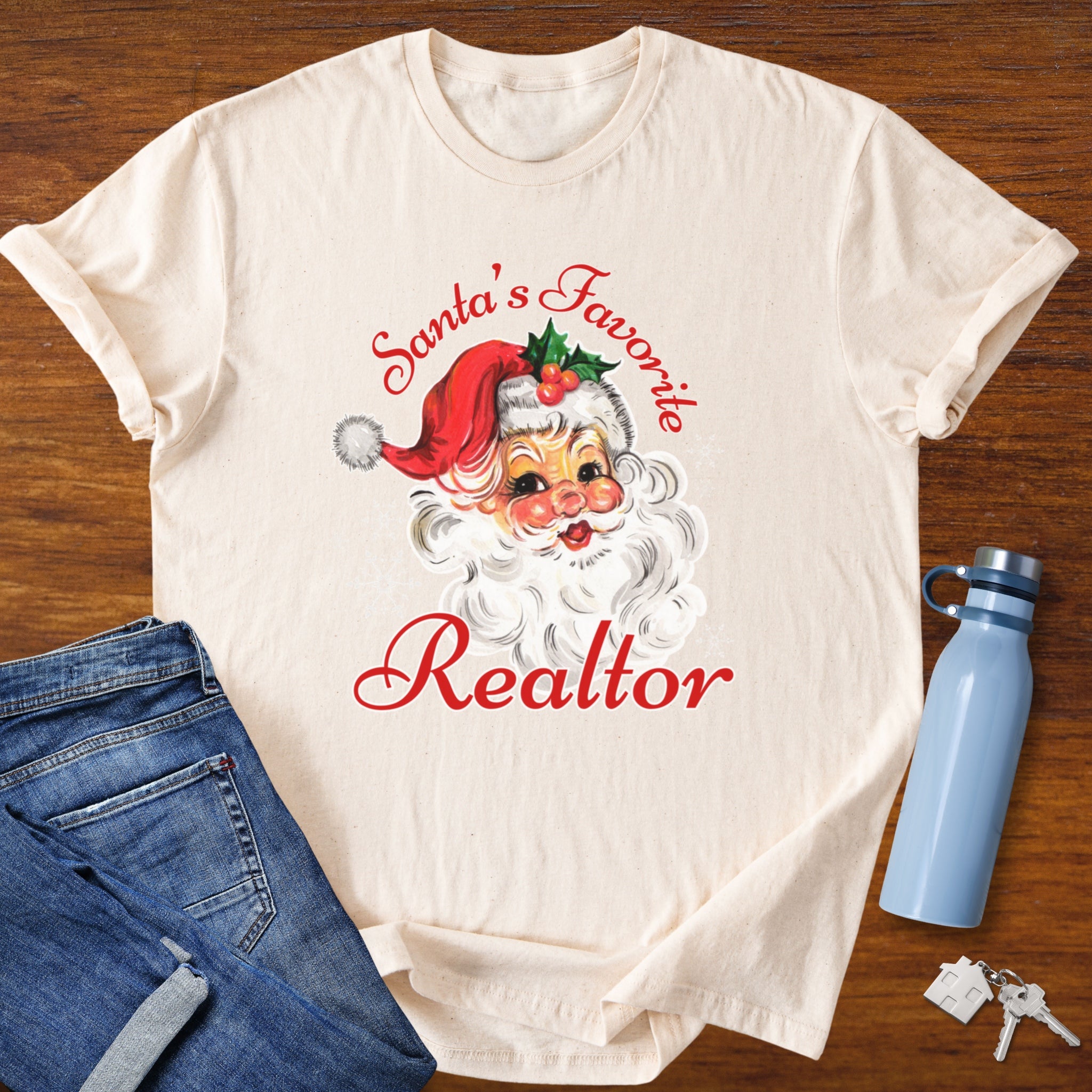 Santa’s Favorite Realtor – Vintage Christmas Realtor T-Shir