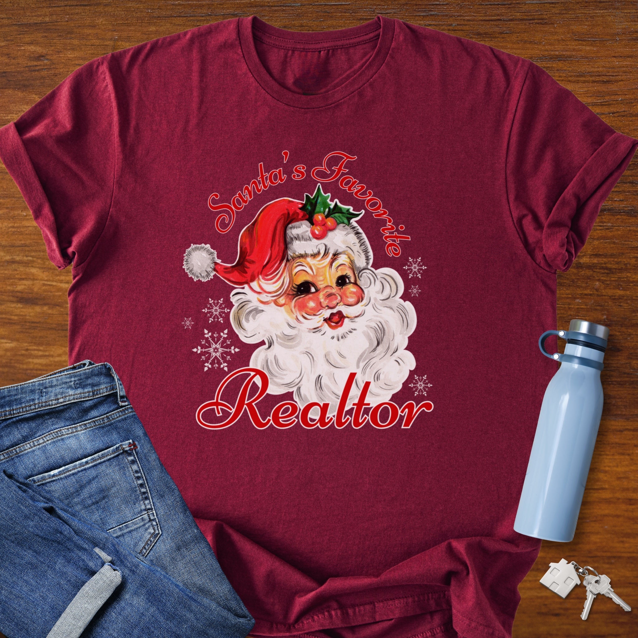Santa’s Favorite Realtor – Vintage Christmas Realtor T-Shir