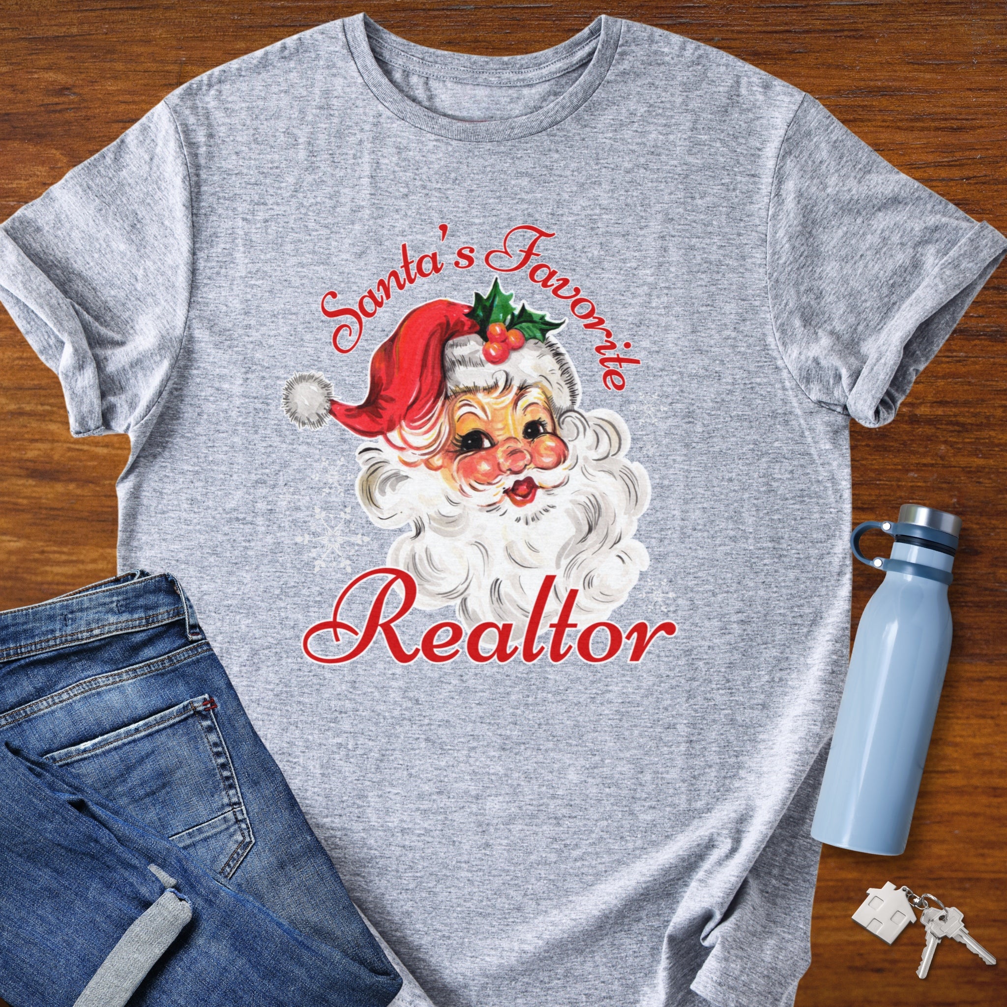 Santa’s Favorite Realtor – Vintage Christmas Realtor T-Shir