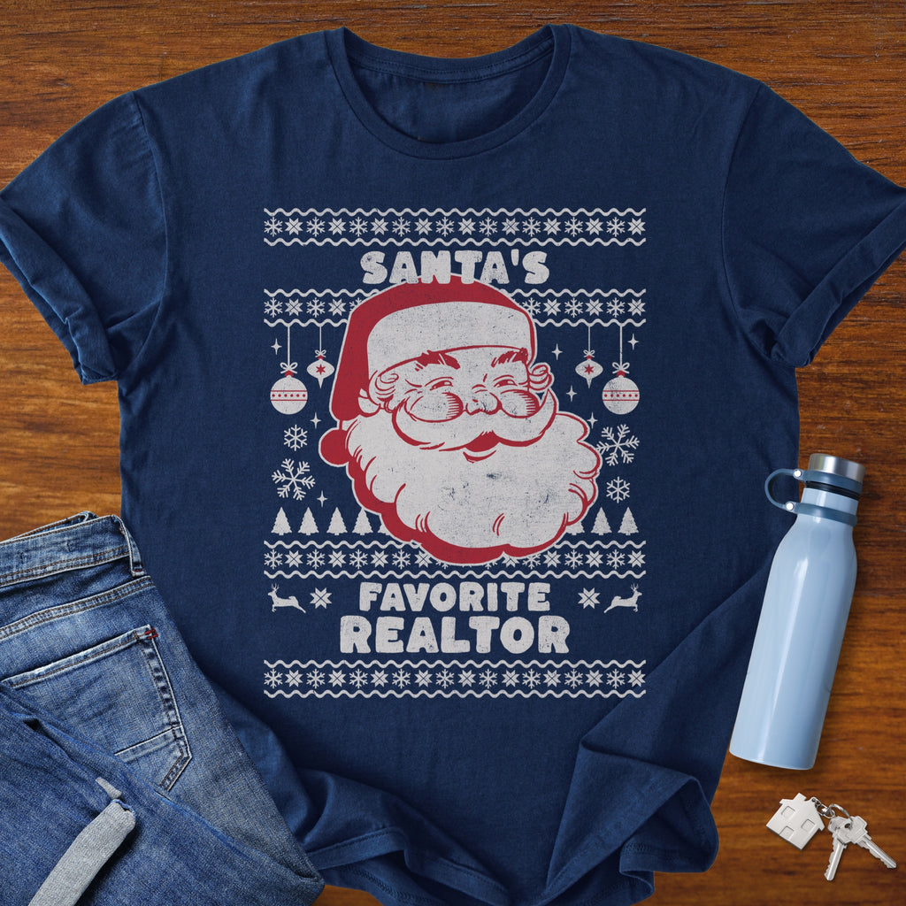 Santa’s Favorite – Ugly Christmas Realtor T-Shirt