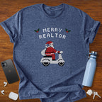 Merry Realtor  Scooter – Retro Christmas T-Shirt