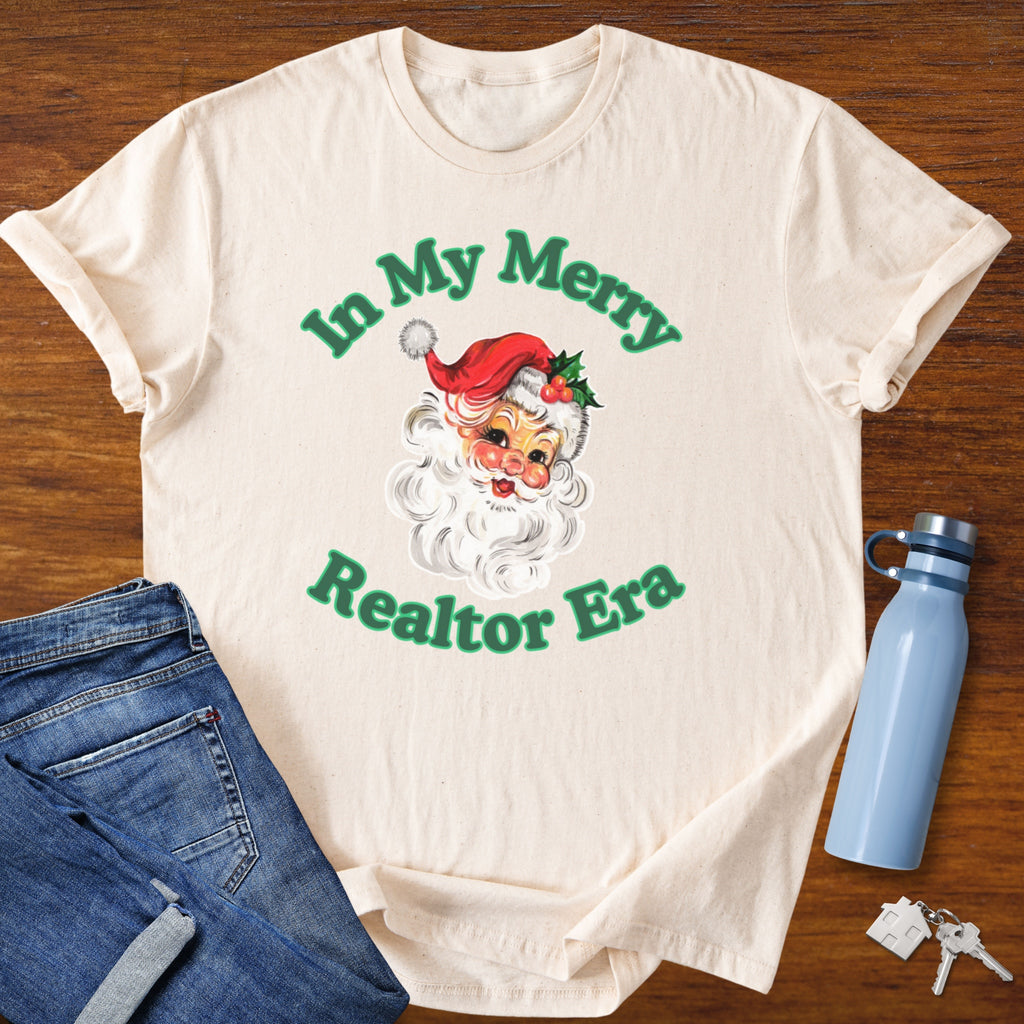 In My Merry Realtor Era – Vintage Christmas Realtor T-Shirt