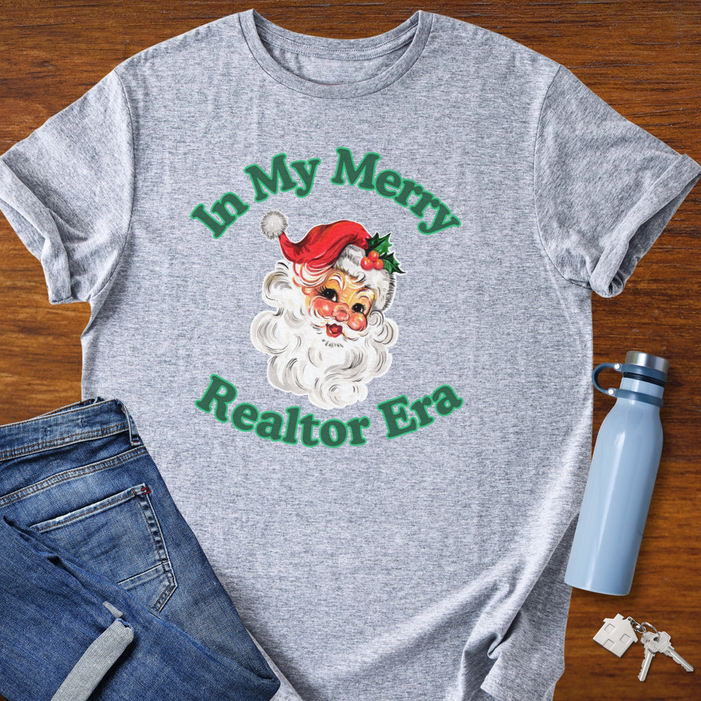 In My Merry Realtor Era – Vintage Christmas Realtor T-Shirt