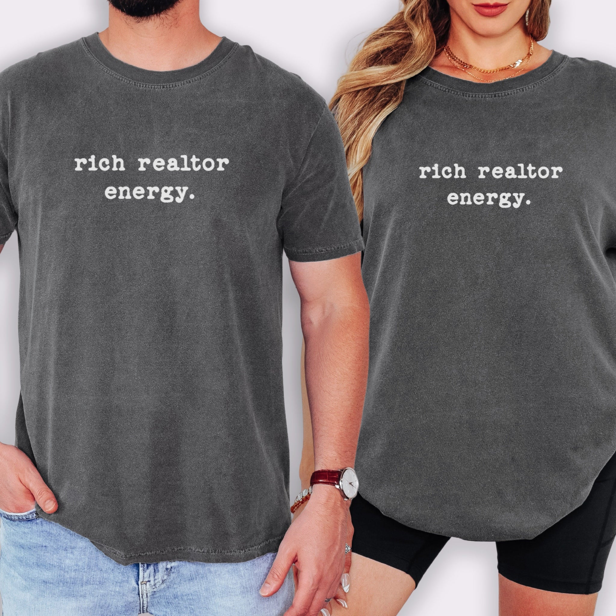 rich realtor energy - Comfort Colors Real Estate T-Shirt