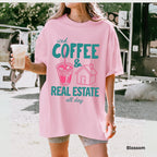 Iced Coffee Retro- Comfort Colors Real Estate T-Shirt
