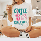 Iced Coffee Retro- Comfort Colors Real Estate T-Shirt