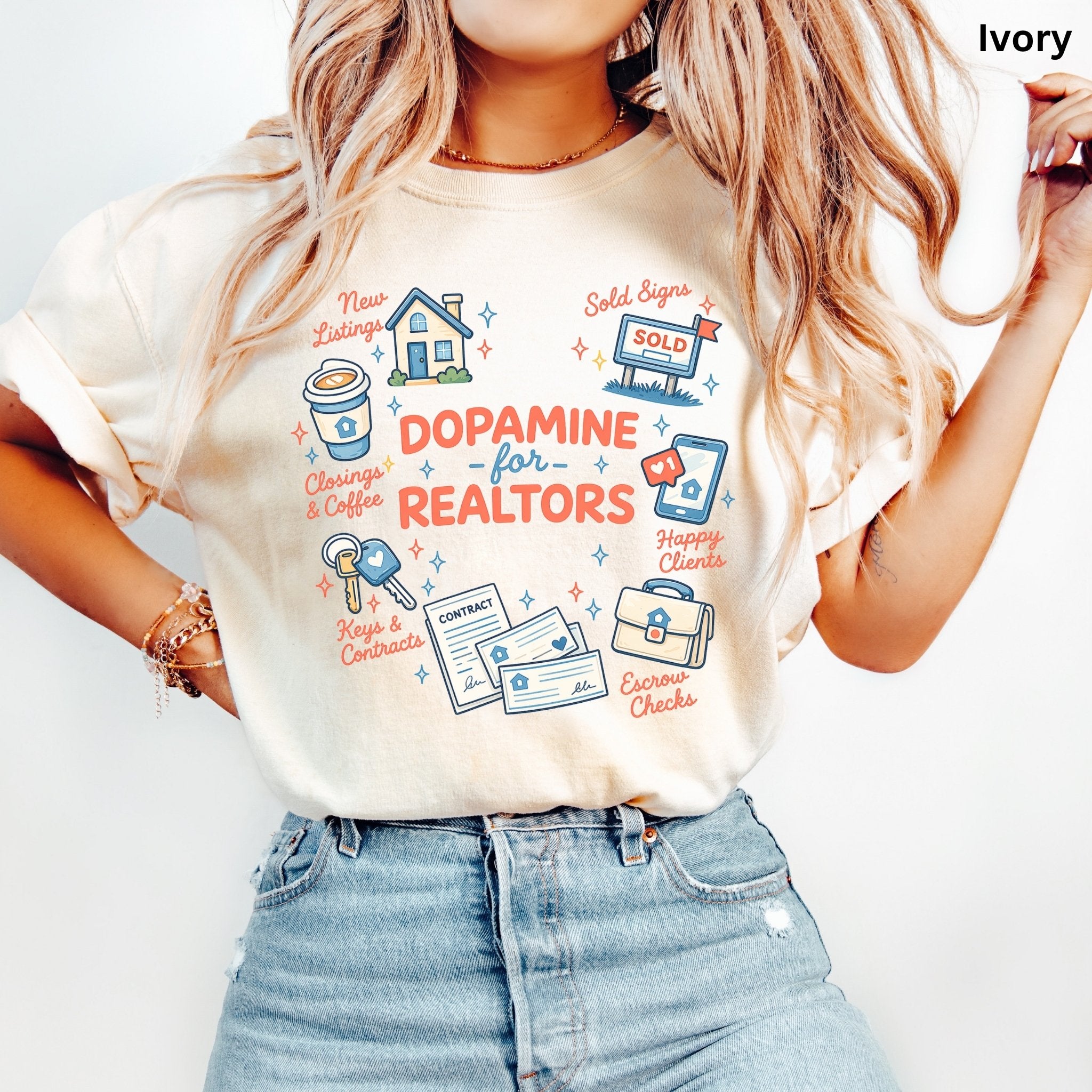 Dopamine for Realtors - Comfort Colors Real Estate T-Shirt