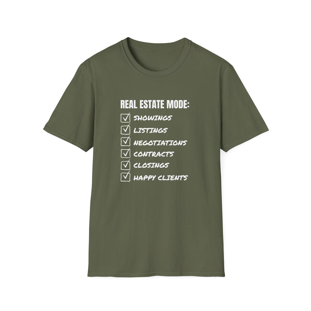 Real Estate Mode Checklist T-Shirt