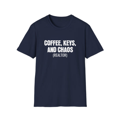 Coffee Keys Chaos - Real Estate T-Shirt