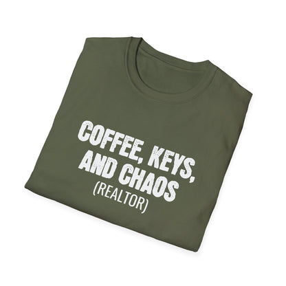 Coffee Keys Chaos - Real Estate T-Shirt