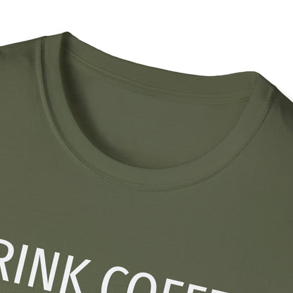 Drink Coffee Sell Houses Be Happy script font - Real Estate T-Shirt