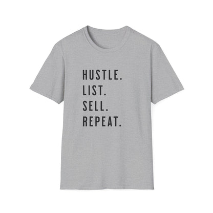 Hustle List Sell Repeat - Real Estate T-Shirt