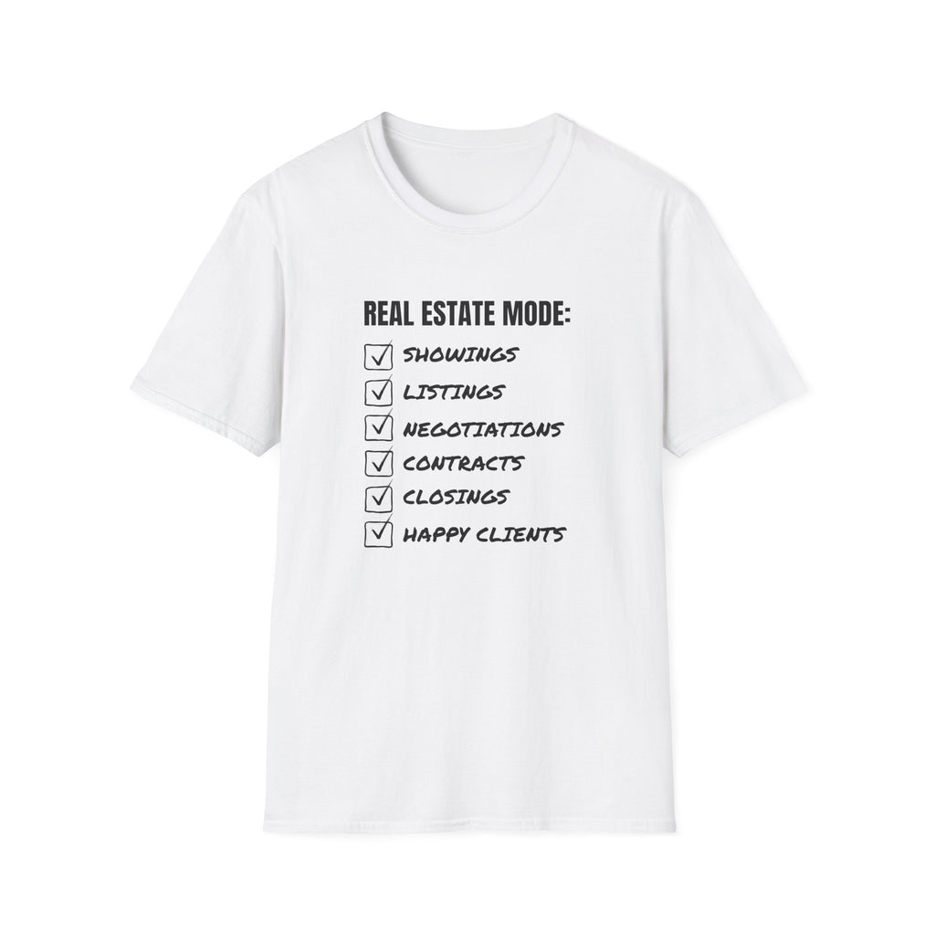 Real Estate Mode Checklist T-Shirt