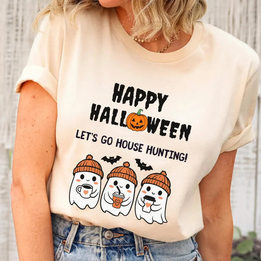 Happy Halloween Let’s Go House Hunting –Cute Ghost Real Estate T-Shirt