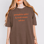 Pumpkin Spice and Real Estate Advice – Fall Real Estate T-Shirt